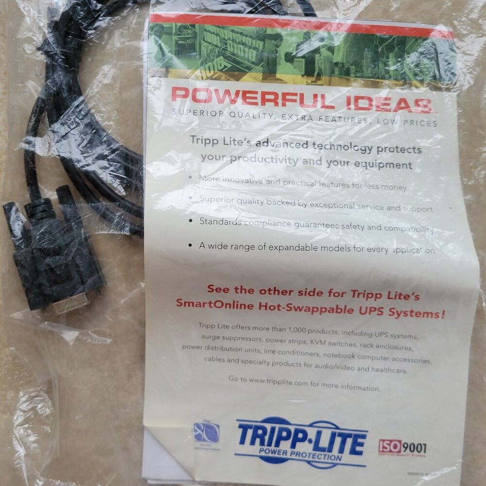TRIPP LITE RJ45 to DB9F Serial Console Cable for UPS Battery